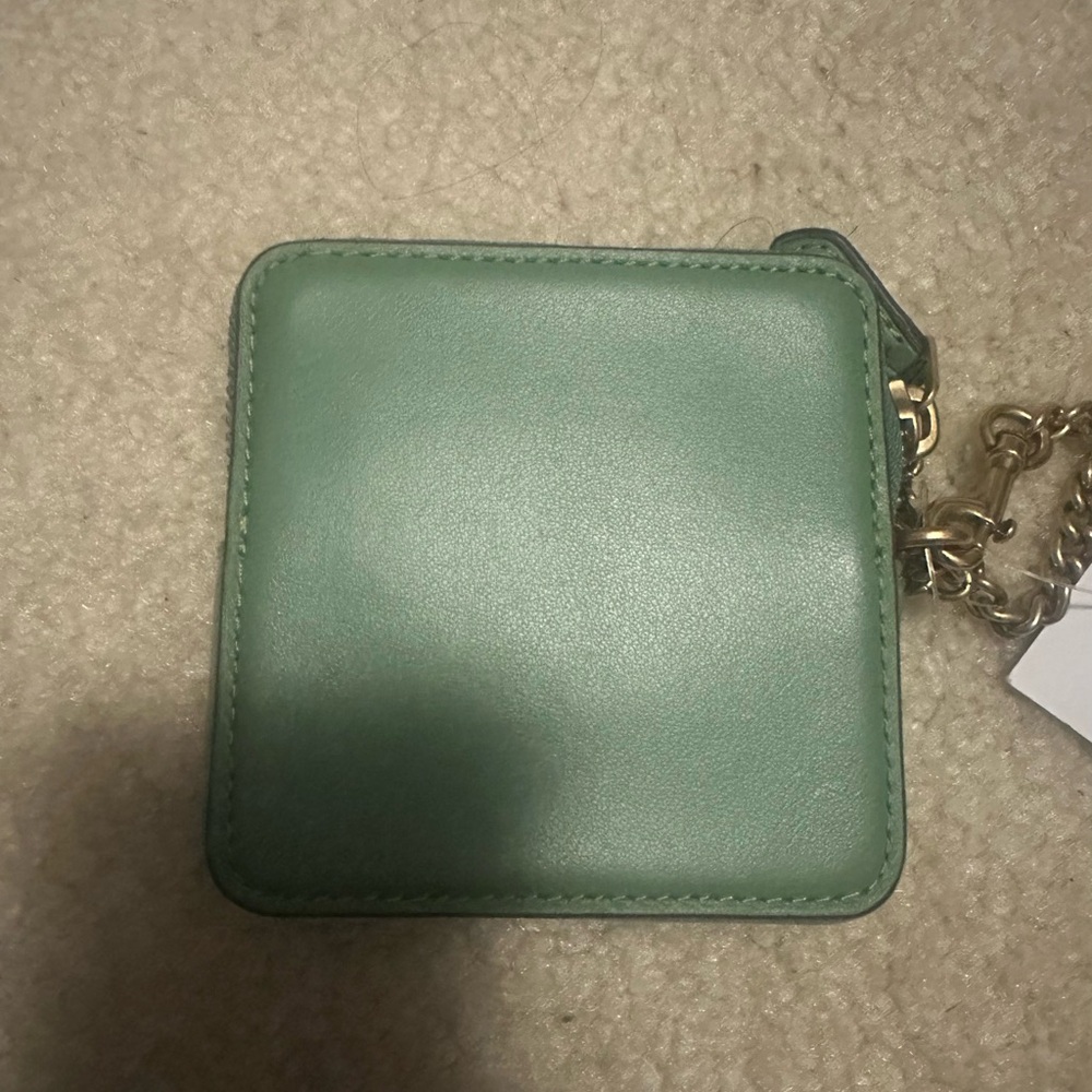 Coach Mint Green Leather Wallet with Gold Accents - Picture 3 of 3